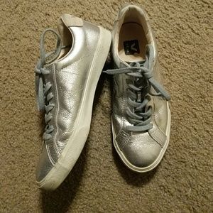Veja silver metallic sneakers euro 38